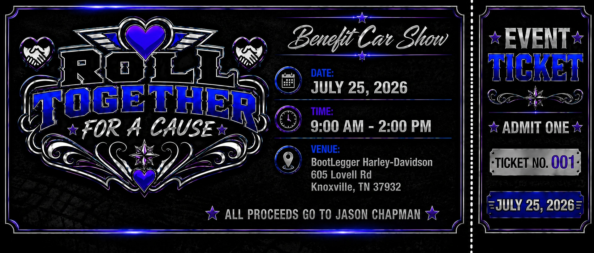 Roll Together event ticket artwork